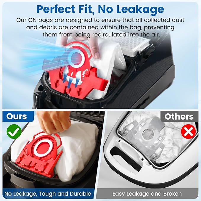 20 Pack 3D Airclean FJM Vacuum Cleaner Bags Compatible - Image 6