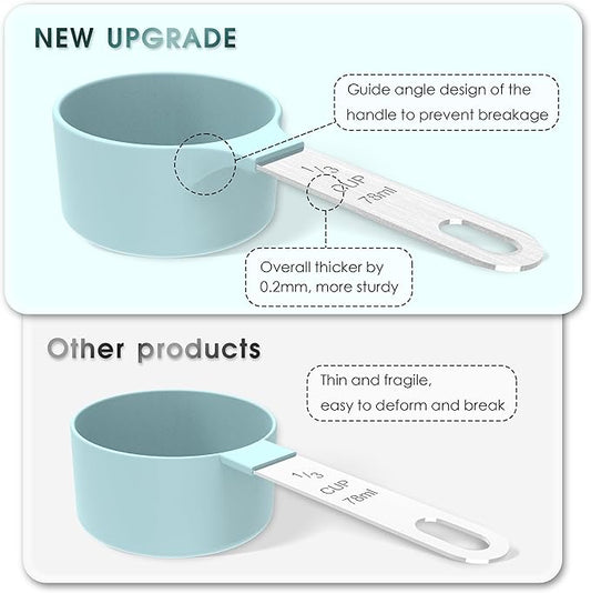 TILUCK Measuring Cups & Spoons Set, Stackable Cups and Spoons, Nesting Measure - Image 2