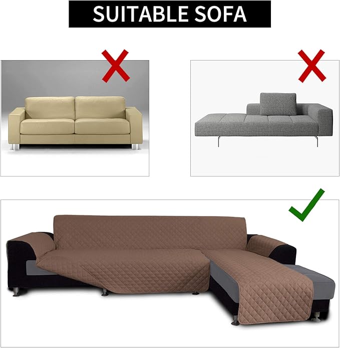 Easy-Going Sofa Slipcover L Shape Sofa Cover Sectional Couch Cover Chaise - Image 4
