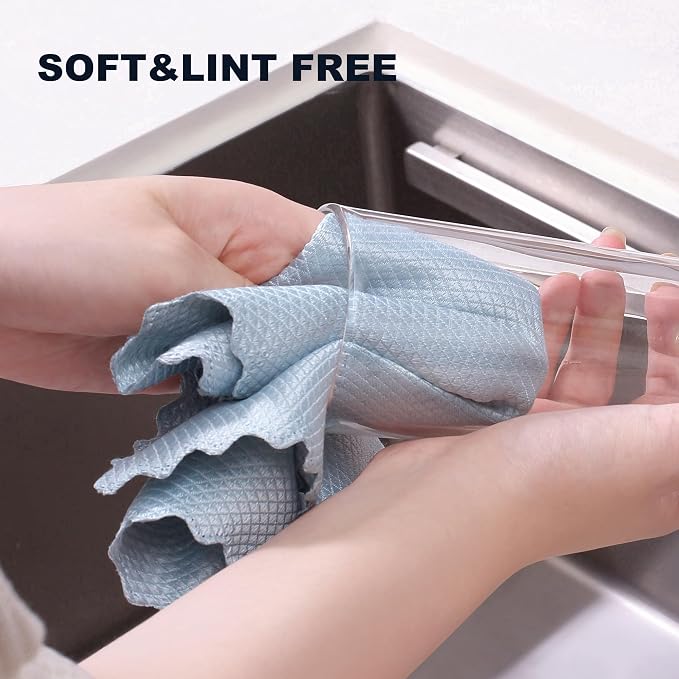 JOYMOOP Fish Scale Streak Free Magic Glass Window Cleaning Cloth, Microfiber - Image 4