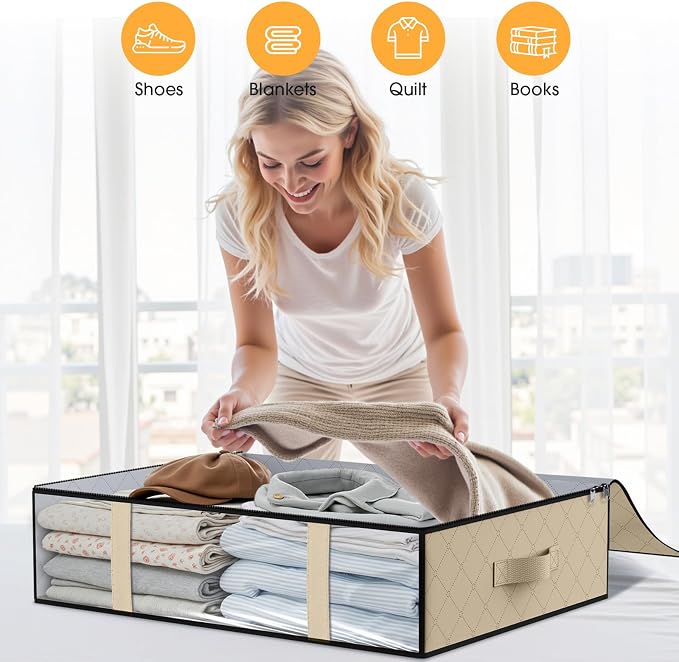 StorageRight Under Bed Storage Bins, Breathable Organizer - Image 7
