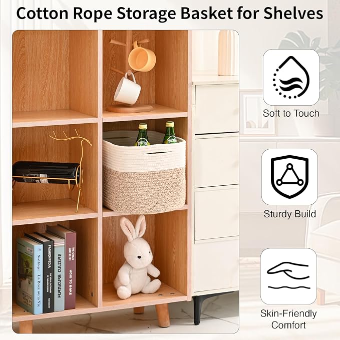 Woven Cotton Rope Storage Basket - Image 5