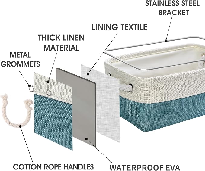 TheWarmHome Storage Bins for Shelves