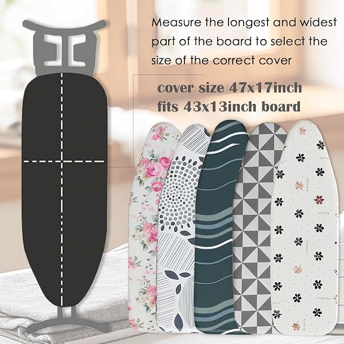 Ironing Board Cover with Two 5MM Thick Feltpads, Fits Standard Ironing Boards - Image 4