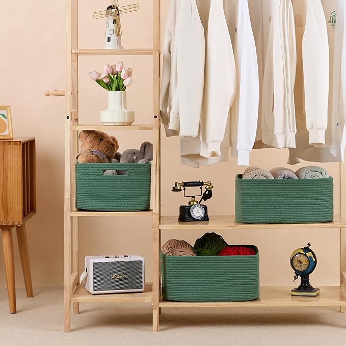Large Storage Baskets for Shelves, Closet Organizers Bins for Clothes Blanket - Image 3