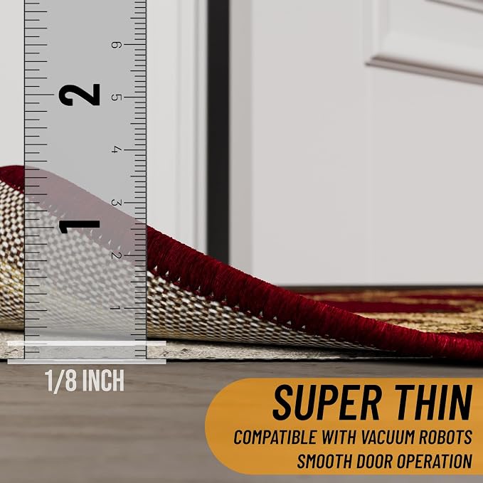 Ottomanson 7' x 7'8" Non-Slip Rug Pad Gripper 1/12 Inch Ultra Thin Dual Surface - Image 6