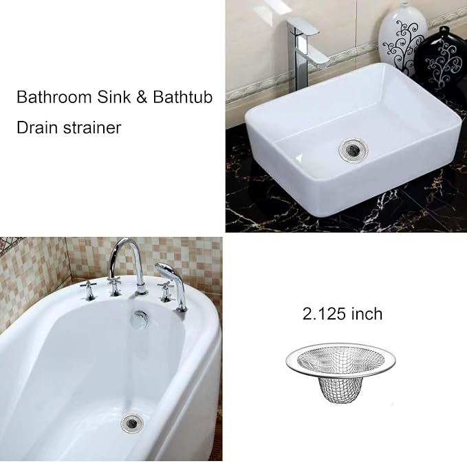 20Pcs Small Drain Mesh Basket, 2.125'' Bathroom Sink Drain Strainer Screen Mesh - Image 5