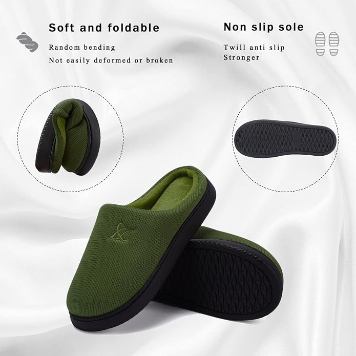 Memory Foam Slippers for Women's and Men's Casual House Shoes - Image 3