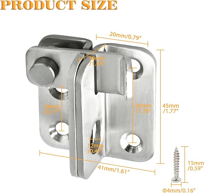 Alise Flip Latch Gate Latch, Shed Door Latch Barn Door Lock Shed Lock Shed Latch - Image 2