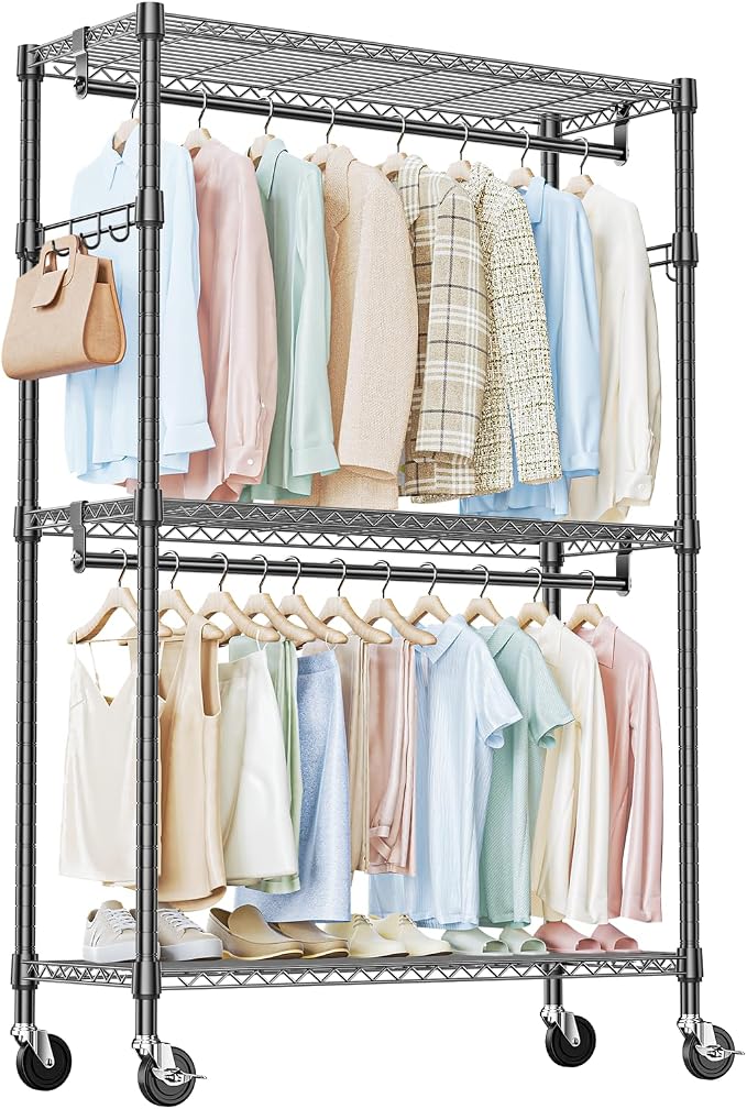 IZEUK Heavy Duty Rolling Garment Rack by IZEUK