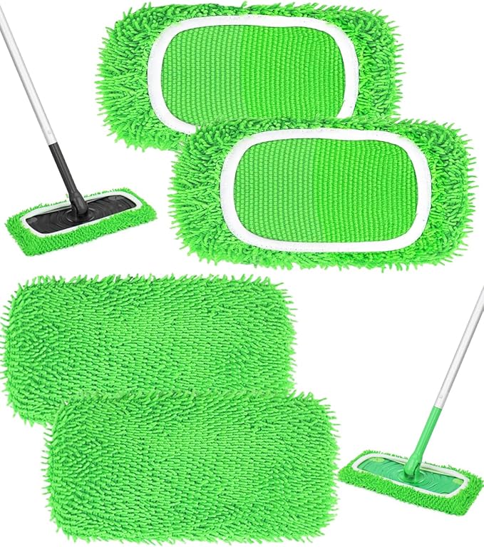 Reusable Microfiber Mop Pads Compatible by BEVAUEG