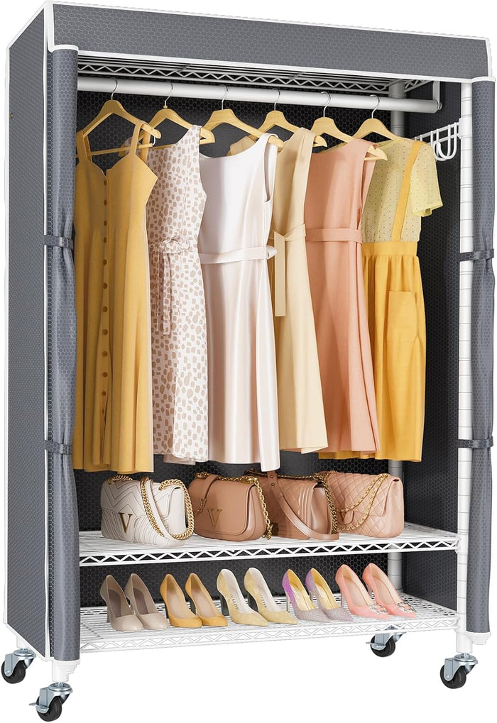 VIPEK R3C Covered Clothing Rack for Hanging Clothes Rolling Closet