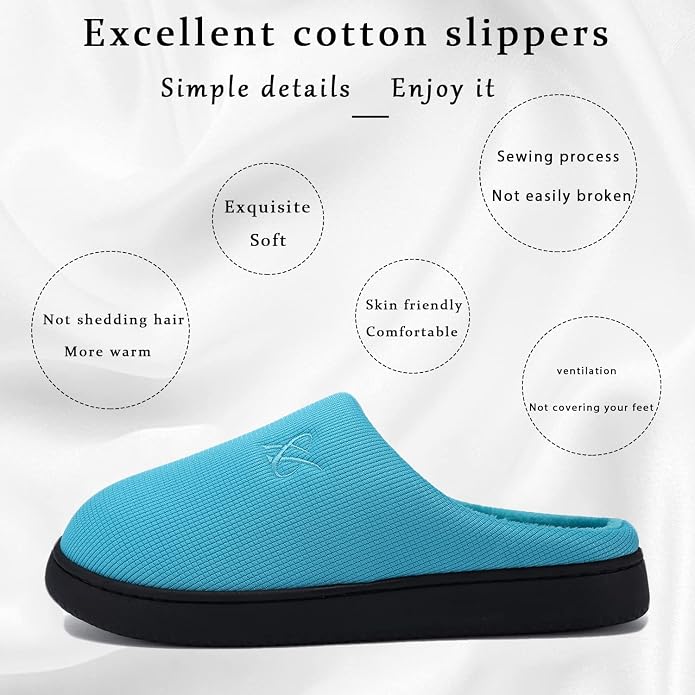 Memory Foam Slippers for Women's and Men's Casual House Shoes - Image 4