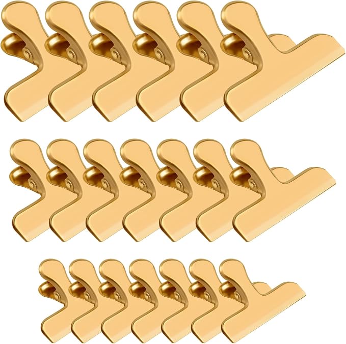 20 Pack 3 Inch Wide Stainless Steel Chip Clips Food Bag Clips Heavy Duty Bag by FINDMAG