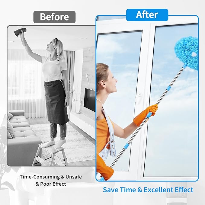 Ceiling Fan Cleaner Duster Reusable Microfiber Removable Duster - Image 6