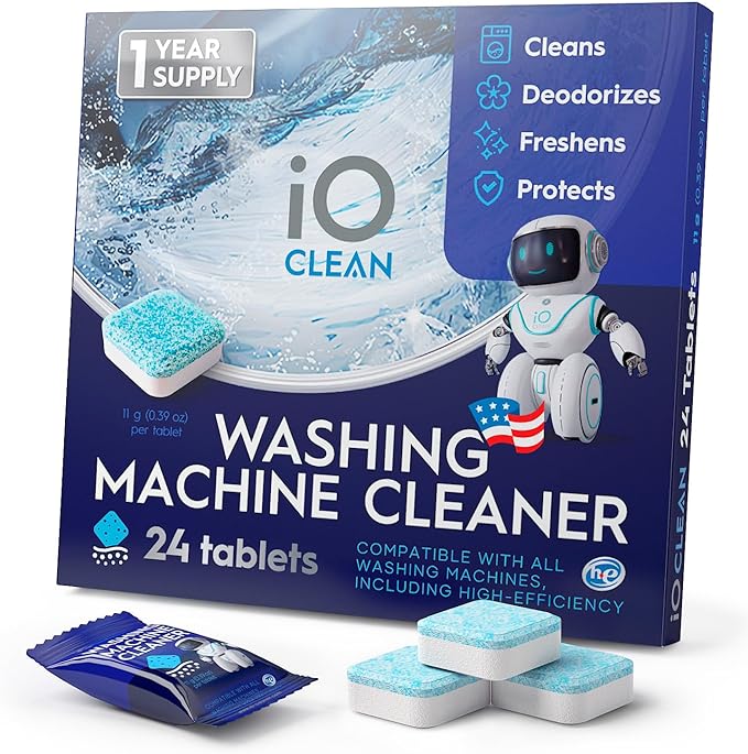 Washing Machine Cleaner and Descaler Tablets 24 Pcs by iOCLEAN