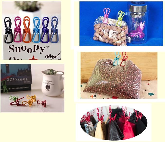 30 Pcs 2 Inch 10 Different Random Colors Chip Clips, PVC Coating High - Image 7
