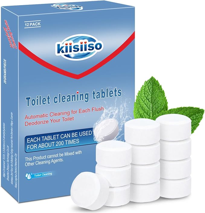KIISIISO Toilet Bowl Cleaners Tablets, Household Lime Rust Removers, Automatic by Long-lastingCleanToilet