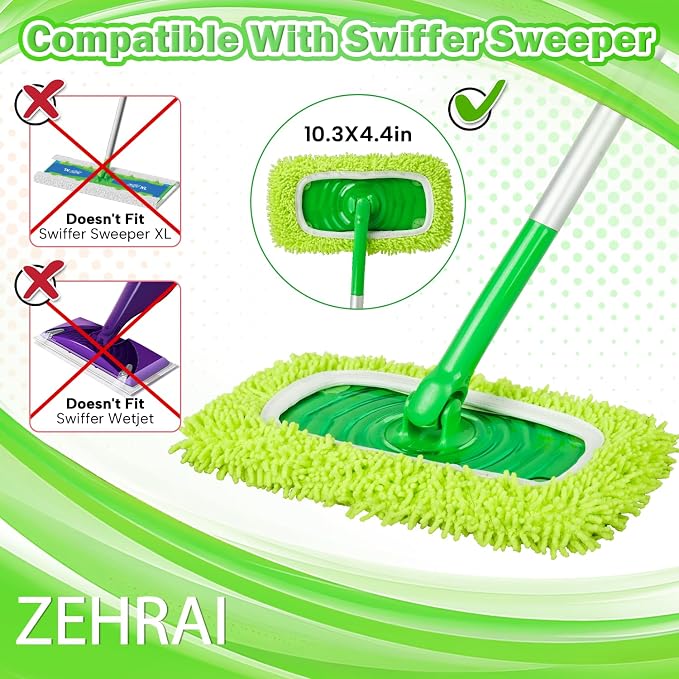 6Pcs Reusable Microfiber Mop Pads Compatible - Image 2