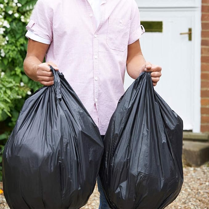 65 Gallon Trash Bags, 25 Pieces large Black Heavy Duty Trash Can Liners - Image 5