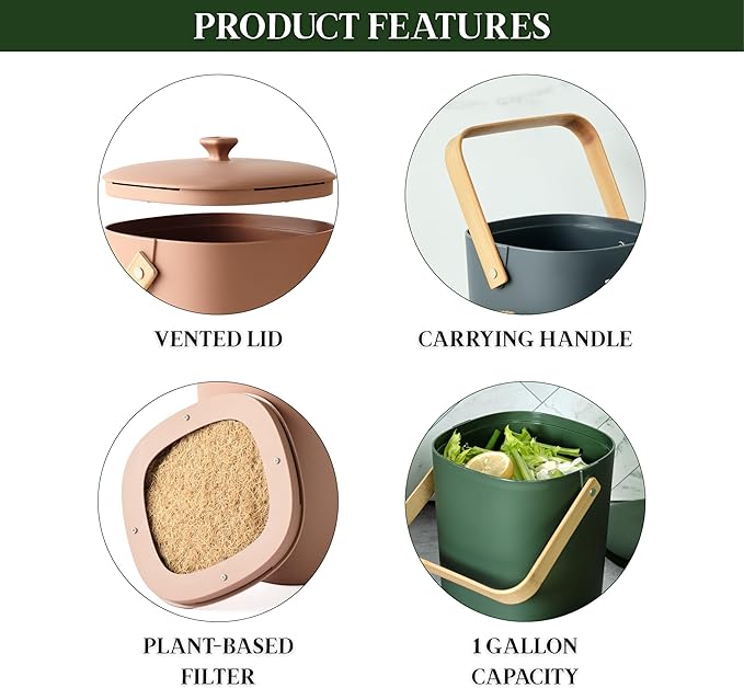 Bamboozle - 1 Gallon Compost Bin, Comes - Image 6