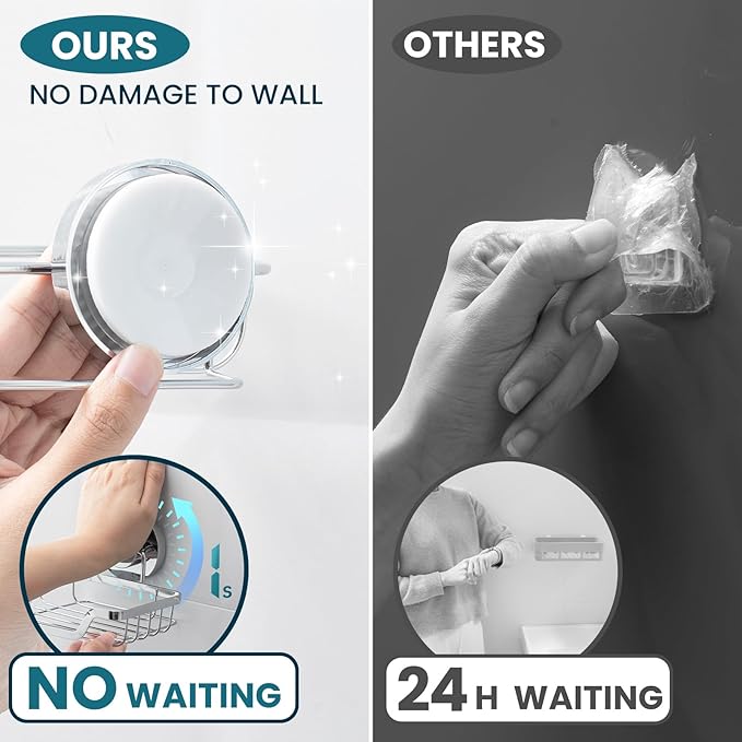 TAILI Soap Holder Bar Dish Suction Cup, Bar Shampoo Rack - Image 8