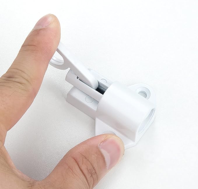 4 Packs Self-Closing Latches，White Spring Door Lock，Resilient Bolt Latch - Image 6