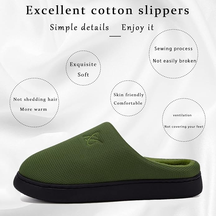 Memory Foam Slippers for Women's and Men's Casual House Shoes - Image 4