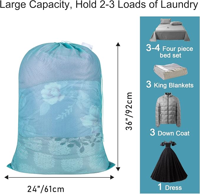 Polecasa Heavy Duty Diamond Large Mesh Laundry Bag - Image 2