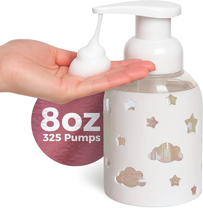 SoCal Suds & Company Glass Foaming Hand Soap Dispenser, Soft Grip Silicone by SoCalSudsCompany