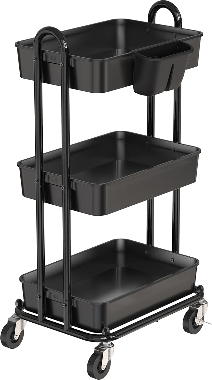 Simple Houseware 3-Tier Multifunctional Rolling Utility Cart by SimpleHouseware