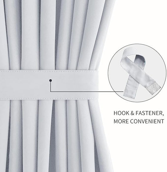 DWCN French Door Curtains – Rod Pocket Thermal Curtain - Image 2