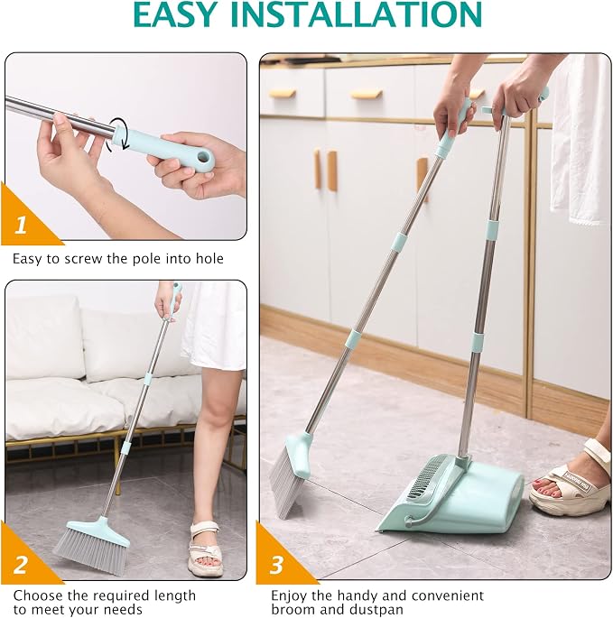 XXXFLOWER Broom and Dustpan Set - Image 4