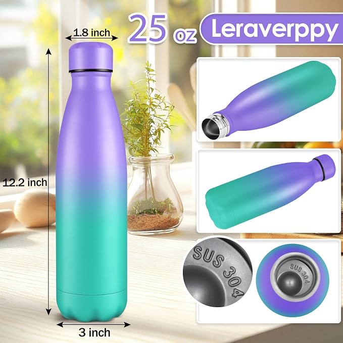 25oz Cola-Bottle Shaped Stainless Steel Leak-proof Water Bottle, Double Wall - Image 2