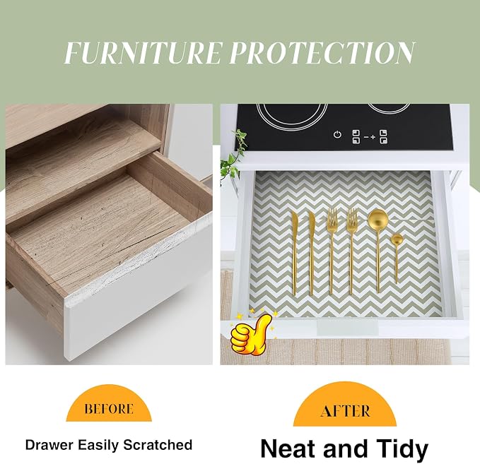 Glotoch Shelf Liner 12" x 20FT Non Adhesive Refrigerator, Drawer Liners - Image 3