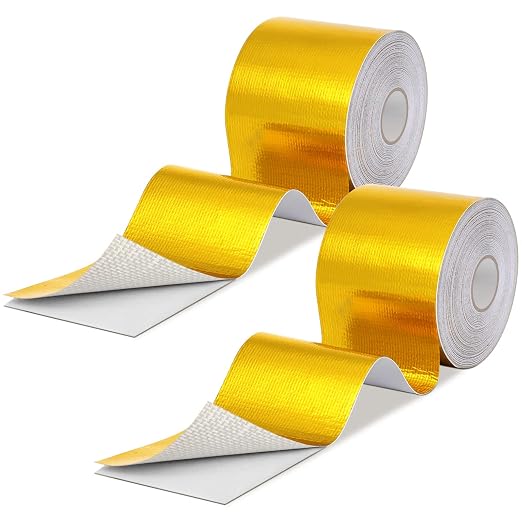 Zonon 2 Rolls Aluminum Foil Tape Heat Shield Tape Barrier Adhesive Reflective by Zonon