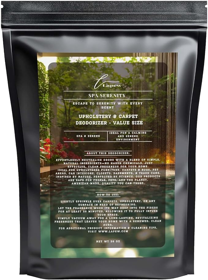 Spa Serenity Carpet Freshener Powder Refill 36 oz | Powerful Odor Eliminator by Lapew