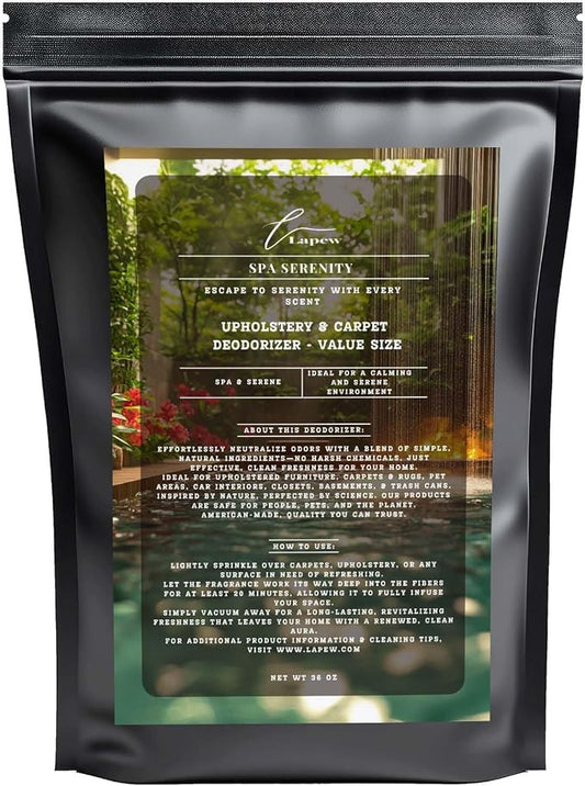 Spa Serenity Carpet Freshener Powder Refill 36 oz | Powerful Odor Eliminator by Lapew