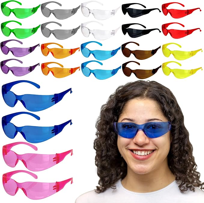 SAFE HANDLER Hyline Anti-Fog Color Safety Glasses Variety, Impact Resistant by BisonLife