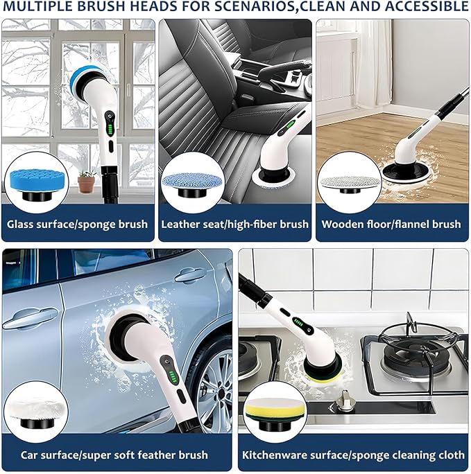 Electric Spin Scrubber, Cordless Cleaning Brush - Image 6