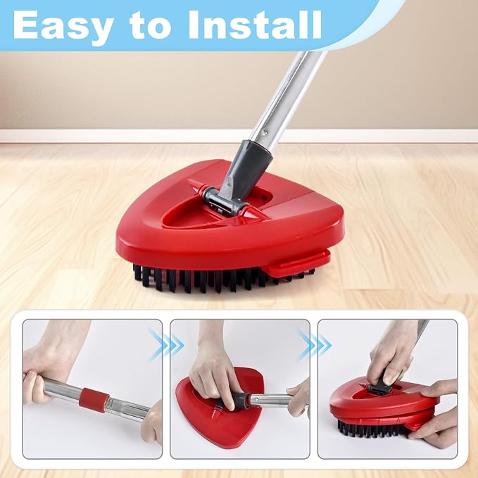 Spin Mop Handle for O-Cedar, Scrub Brush and Mop Base Compatible - Image 4