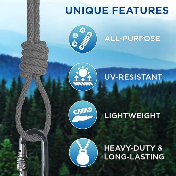 TECEUM Cotton Rope 3/16” – 50 FT – Strong All-Purpose Braided Rope – Natural - Image 4