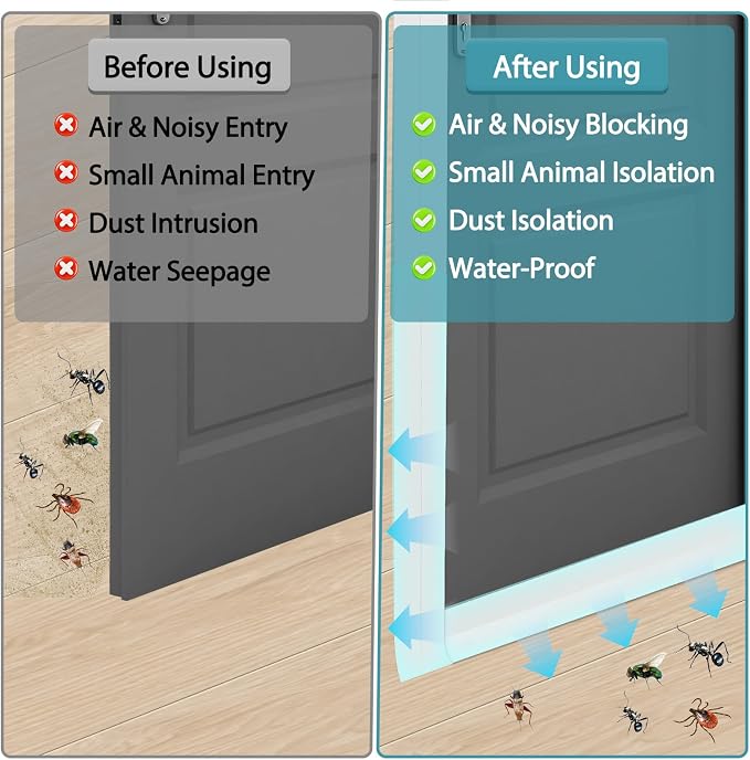 Weather Stripping Door Draft Stopper Flexible Self Adhesive Silicone Door Seal - Image 3