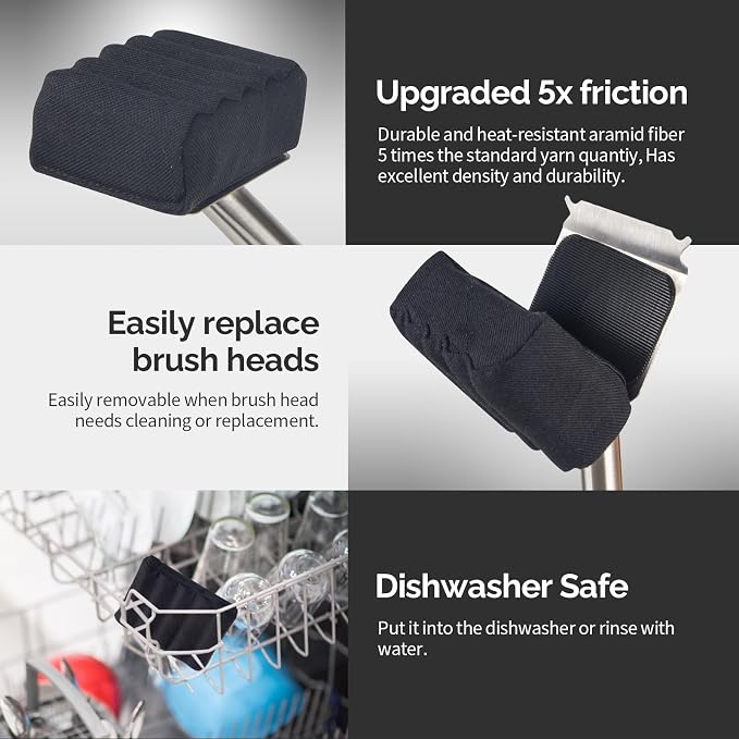 Grill Brush Bristle Free, Unique Wave pad - Image 6
