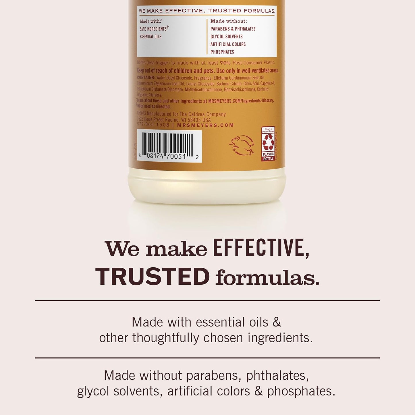 MRS. MEYER'S CLEAN DAY Multi-Surface Everyday Cleaner, Apple Cider Scent, 16 Fl Oz Bottle | Removes Dirt and Freshens Surfaces, Everyday Use, All-Purpose Cleaner, Cruelty Free, Made with Essential Oils