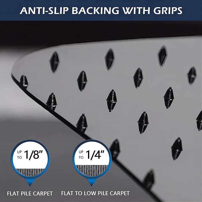 SALLOUS Office Chair Mat for Carpet, 48in x 36in Heavy Duty, Gaming Chair Mat - Image 3