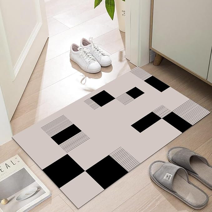Ultra Thin Door Mat Indoor Entrance, 1/10 in Thin Door Mats by LYGLIGH