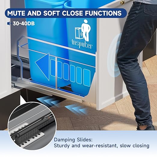 Insputer Double Pull Out Trash Can Under Cabinet - Image 7