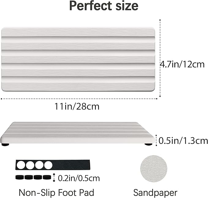 Diatomite Soap Dish, Water Absorbing Stone Tray, Kitchen Sink Organizer - Image 4