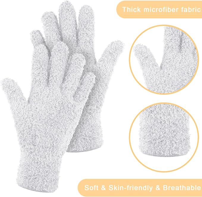 Patelai 3 Pairs Microfiber Plant Dusting Gloves Leaf Cleaning Gloves - Image 5